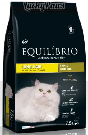 Equilibrio Adult Cat Long Hair - Пълноценна храна за израснали дългокосмести котки 7.5 кг