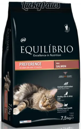 Equilibrio Adult Cat Salmon - Пълноценна храна за израснали котки със сьомга 7.5 кг