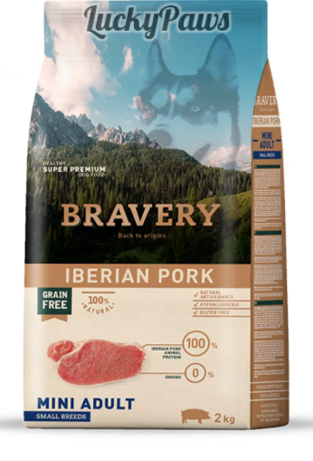 Bravery Iberian Pork Small & Mini Breeds Adult Dog - Пълноценна храна за израснали кучета от дребни и мини породи с иберийско свинско