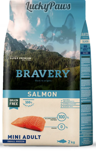 Bravery Salmon Mini Breeds Adult Dog - Пълноценна храна за израснали кучета от дребни и мини породи със сьомга
