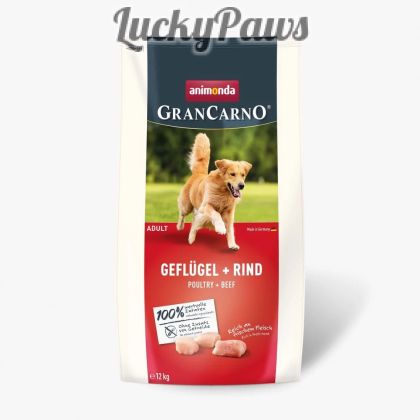 GranCarno Adult - суха храна за израснали кучета с птиче и говеждо
