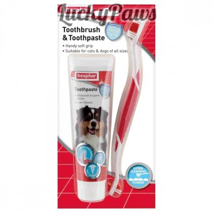 Beaphar Dental Kit паста за зъби + четка за зъби, 100 г