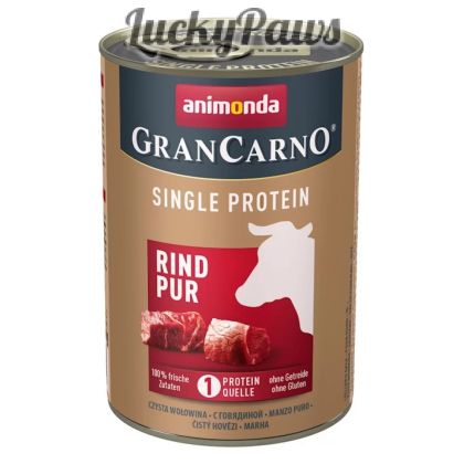 GranCarno Single Protein Pure Beef  0.400kg x 6pcs - Единичен протеин само говеждо месо 0.400кг х 6броя 