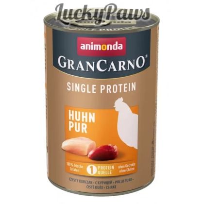 GranCarno Single Protein Pure Chicken 0.400kg x 6pcs - Единичен протеин само пилешко месо 0.400кг х 6броя 