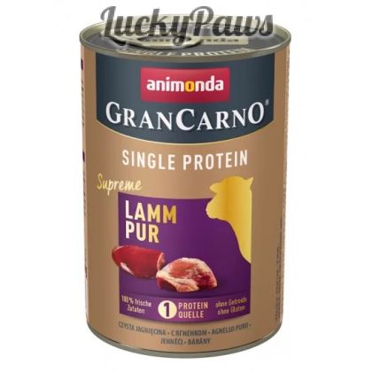 GranCarno Single Protein Pure Lamb  0.400kg x 6pcs - Единичен протеин само агнешко месо 0.400кг х 6броя 