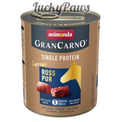 GranCarno Single Protein Pure Horse 0.400kg x 6pcs - Единичен протеин само конско месо 0.400кг х 6броя 