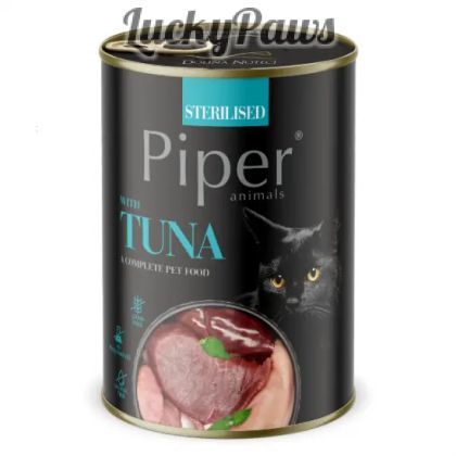Piper Cat Sterilised Tuna 400g- консервирана храна за кастрирани котки с риба тон 400г
