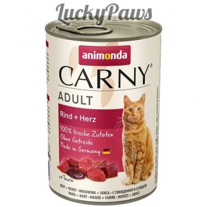 Animonda Carny Adult Beef/Hearts - Говеждо/Сърца 400гр.