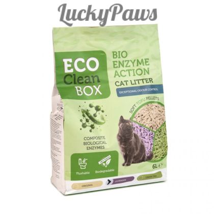 Eco Clean Box Тофу котешка тоалетна с био ензими ЛАВАНДУЛА