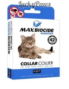 Противопаразитна каишка за котка MAX Biocide с маргоза - 42см