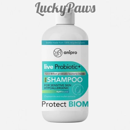 anipro Live Probiotic+ Protеct Biom - пробиотичен шампоан за кучета за защита на микробиома с лайка 250 мл