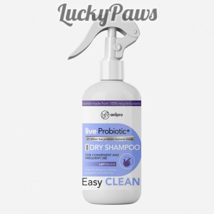 anipro Live Probiotic+ Easy Clean - пробиотичен сух шампоан за кучета без отмиване нежен бриз 500 мл.