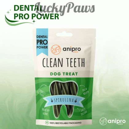 anipro Dental Pro Power фузили със спирулина, 84 г, зелен чай
