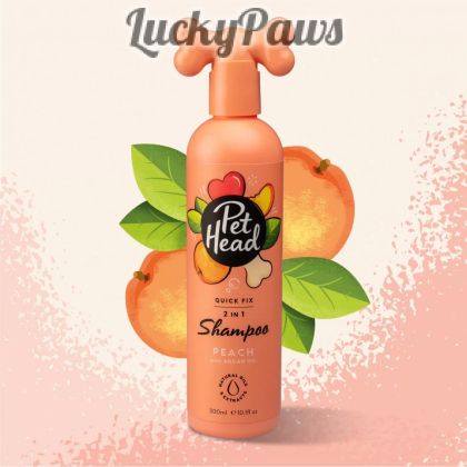 Pet Head Quick Fix 2in1 шампоан и балсам за куче с праскова и арганово масло , 300 мл
