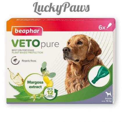 Beaphar Veto Bio Spot On Dog -  за кучета над 15кг, 6 броя, репелентни капки