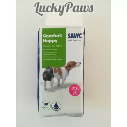 Памперс за куче Savic, T3, 36-48см, 12бр 