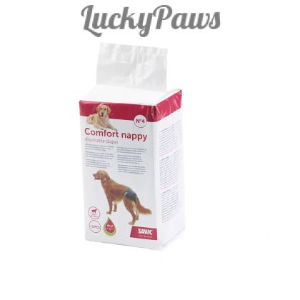 Памперс за куче Savic, T4, 40-58см, 12бр 