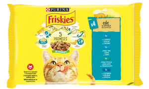 Friskies пауч - Сьомга/ Риба тон/Риба Треска/ Сардина 4х85гр