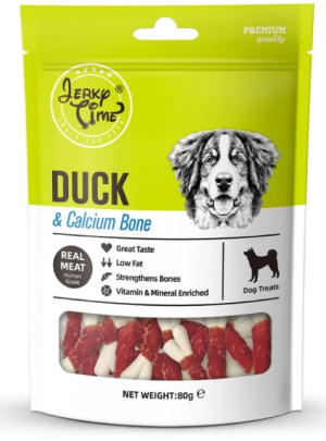 Jerky Time Duck+Calcium bone 80g -  патешко месо