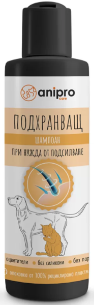 anipro Шампоан за кучета и котки, подхранващ, с протеини