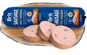 Деликатесен салам за кучета Brit Sausage Chicken – с 95% пилешко месо