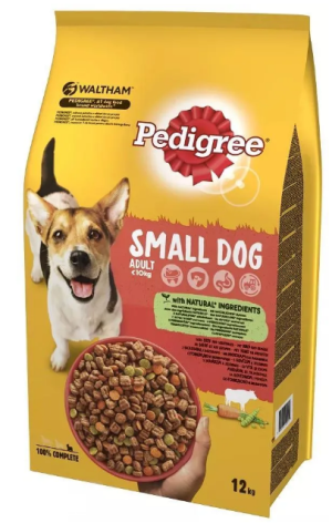 Pedigree Adult Small - Говеждо и зеленчуци 12кг