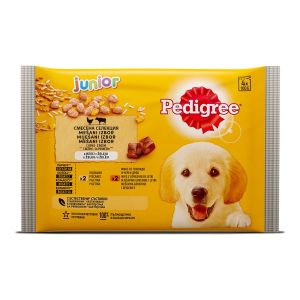 Pedigree Junior пауч 4х100 - Говеждо и пилешко