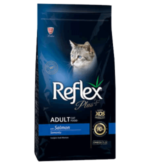 Reflex Plus Salmon Adult Cat - Пълноценна храна за израснали котки от всички породи със сьомга
