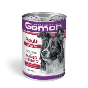 GEMON ADULT MEDIUM Хапки - Телешко и черен дроб 