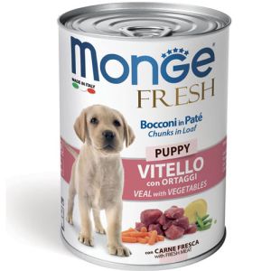 MONGE FRESH PUPPY Хапки в пастет - Телешко и зеленчуци