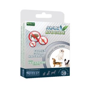 Противопаразитна каишка за куче MAX Biocide с гераниол - 38см