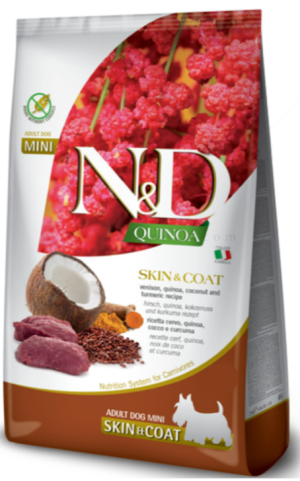 N&D Quinoa Skin&Coat Adult Mini Venison - Еленско месо 7кг