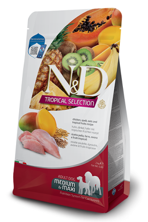 N&D Tropical Selection Adult Medium&Maxi Chicken - Пилешко 10кг
