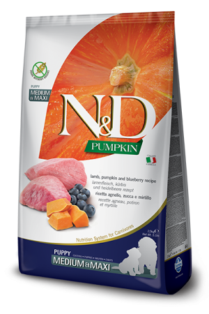 N&D Pumpkin Lamb Puppy Medium&Maxi – Агнешко 12кг