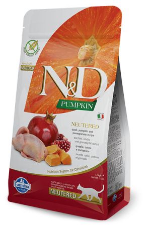 N&D Pumpkin Adult Neutered Quail - Пъдпъдък Кастрирани 5кг 