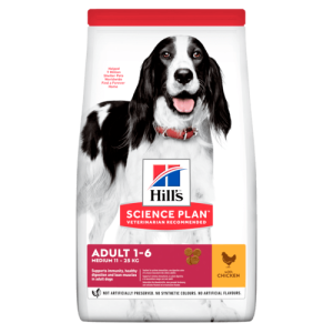 Hill's Science Plan Medium Adult - Пилешко 12+2кг
