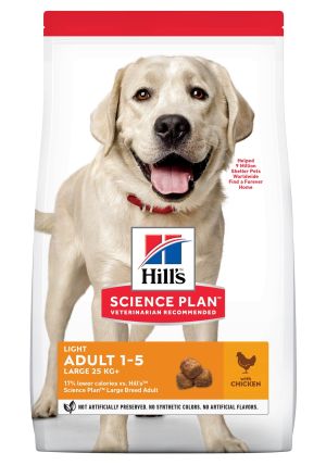 Hill’s Science Plan Canine Adult Light Lаrge Breed - Пилешко 12+2кг