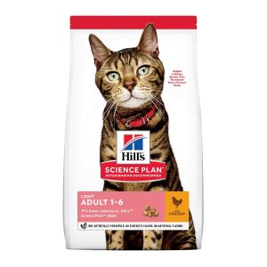 Hill's Science Plan Feline Adult Light - Пилешко 8,5+1,5кг