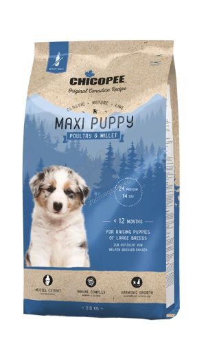 Chicopee Classic Nature Puppy Maxi - храна за кучета за едри породи под 18 месеца с птиче и просо 15кг