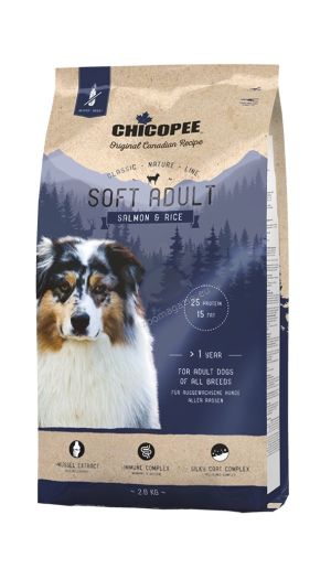 Chicopee Classic Nature Soft Adult - храна за кучета със сьомга и ориз 15кг