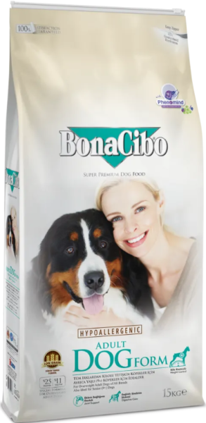 BonaCibo Form Adult  - Пълноценна храна за кучета с наднормено тегло или над 9 годишна възраст 15 кг