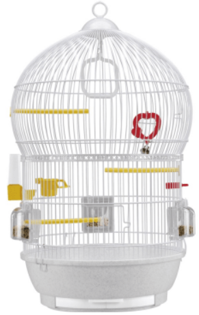 CAGE BALI WHITE - Оборудвана клетка за птици - бяла