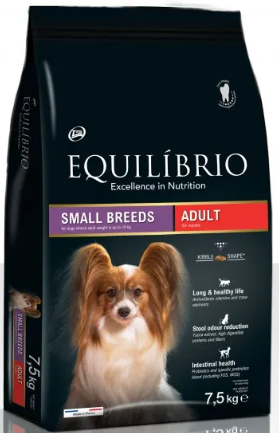 Equilibrio Adult Dog Small Breeds - Пълноценна храна за израснали кучета от дребни и мини породи 7.5 кг