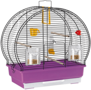 CAGE LUNA 2 BLACK - Оборудвана клетка за птици