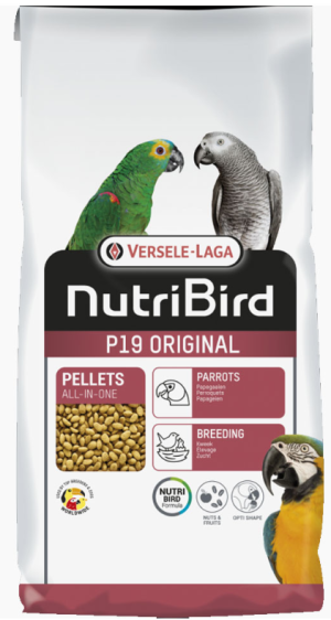 NUTRIBIRD P19 ORIGINAL – Пълноценна екструдирана храна при развъждане за големи папагали 10кг