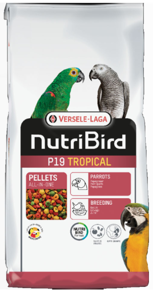 NUTRIBIRD P19 TROPICAL – Пълноценна екструдирана храна при развъждане за големи папагали 10кг