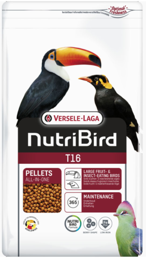 NUTRIBIRD T16 – Пълноценна храна за големи плодоядни и насекомоядни птици - Тукани, Турако , Плодоядно гълъби и др.
