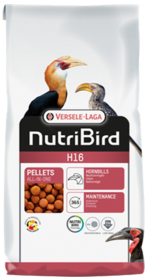 NUTRIBIRD H16 – Пълноценна екструдирана храна за птица носорог, жако, амазонка, мака и др. 10кг