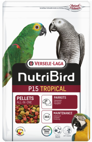 NUTRIBIRD P15 TROPICAL – Пълноценна екструдирана ежедневна храна за големи папагали 10кг