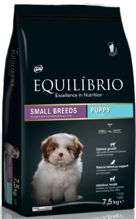 Equilibrio Puppy Small Breeds - Пълноценна храна за подрастващи кученца от дребни и мини породи 7.5 кг